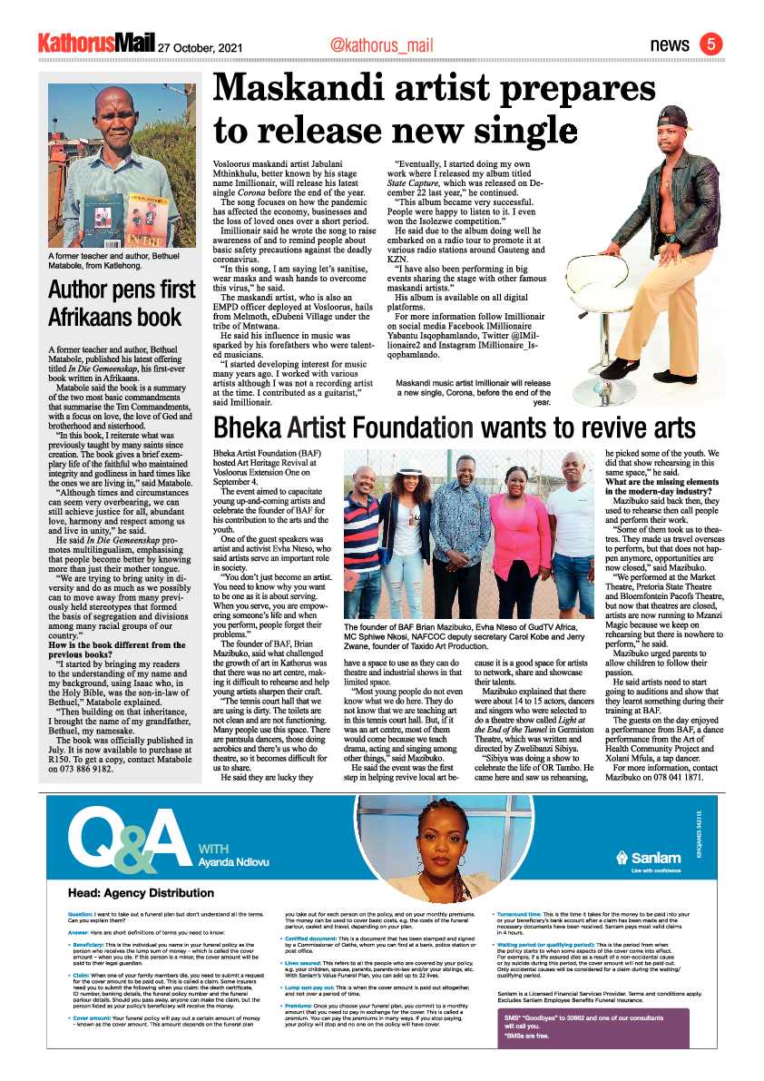 Kathorus Mail 27 October 2021 page 5