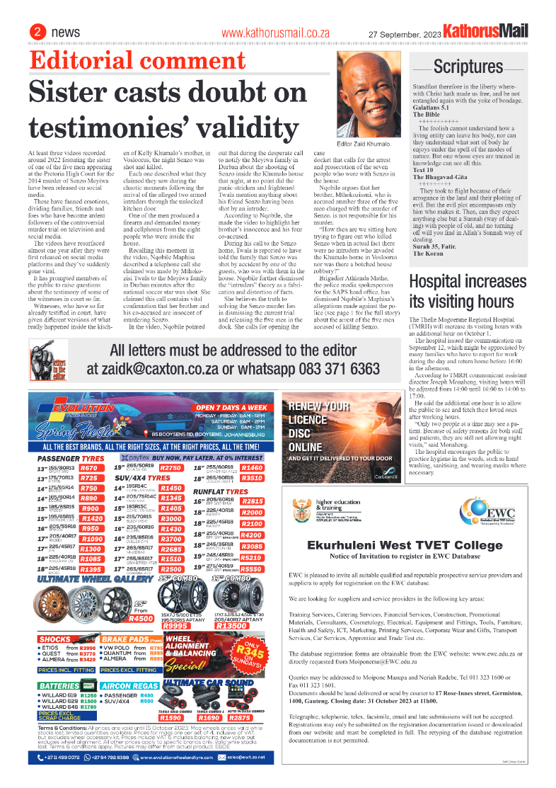 Kathorus Mail 27 September 2023 page 2