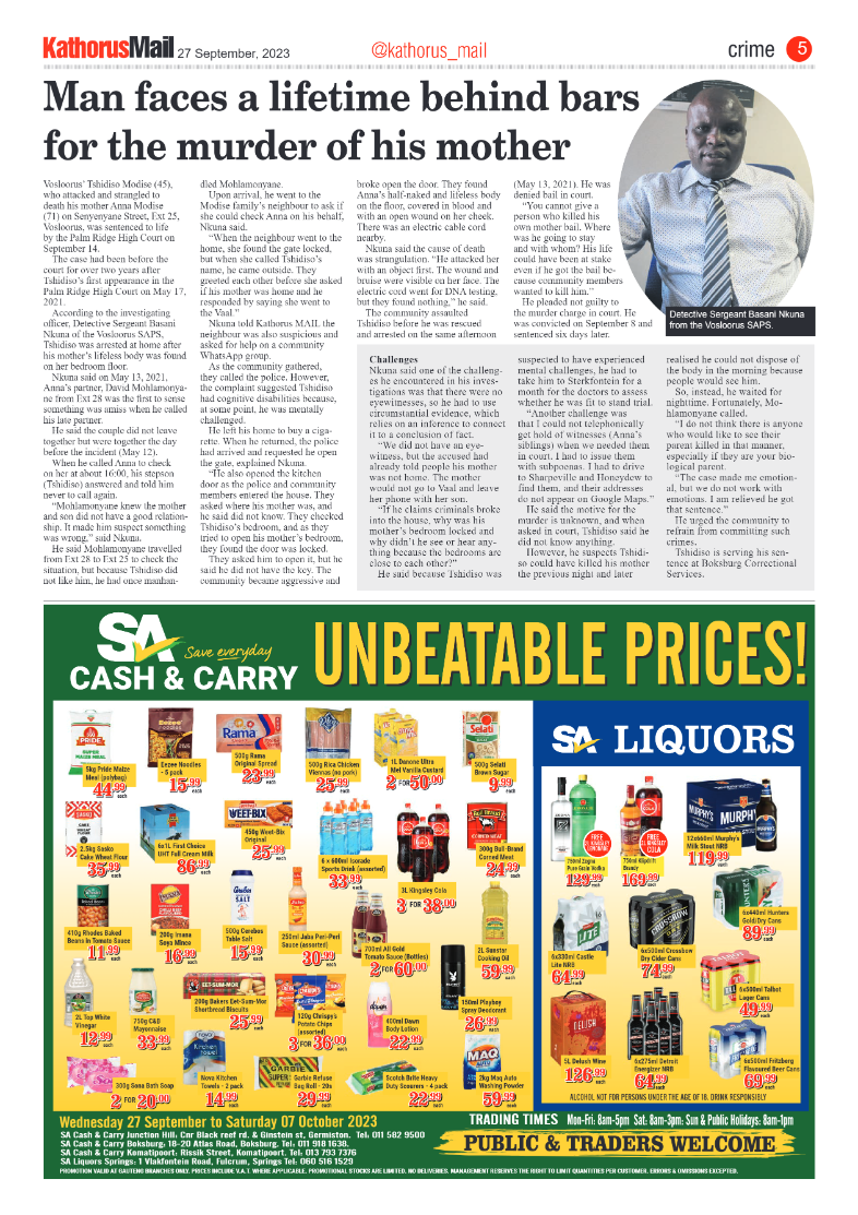 Kathorus Mail 27 September 2023 page 5