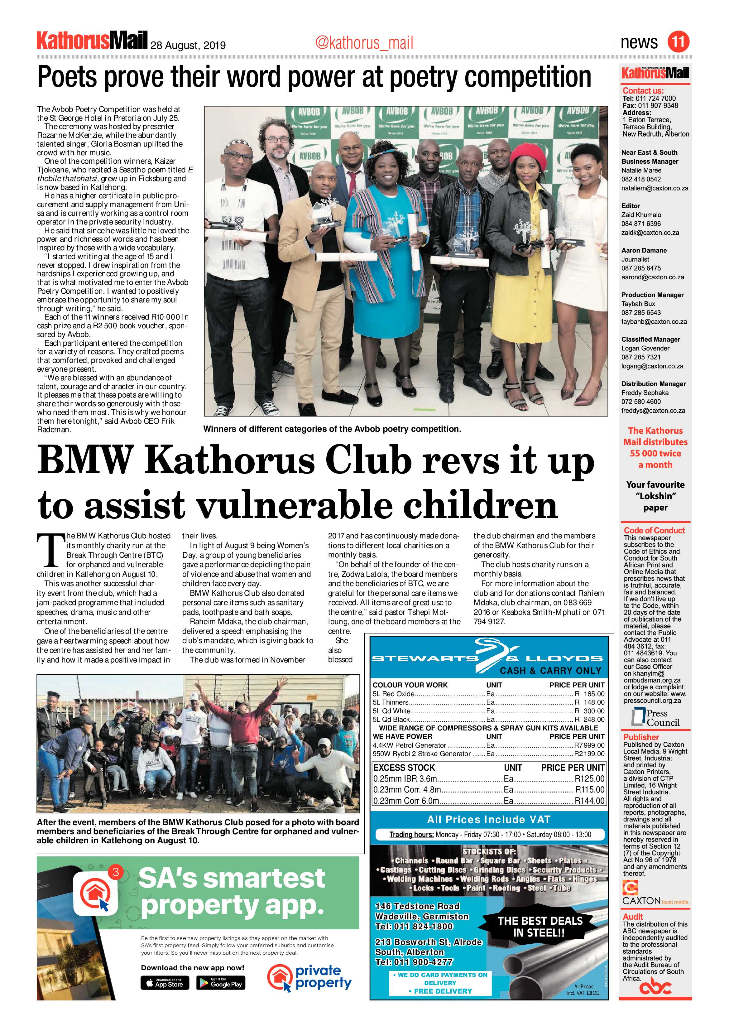 Kathorus Mail 28 August 2019 page 11