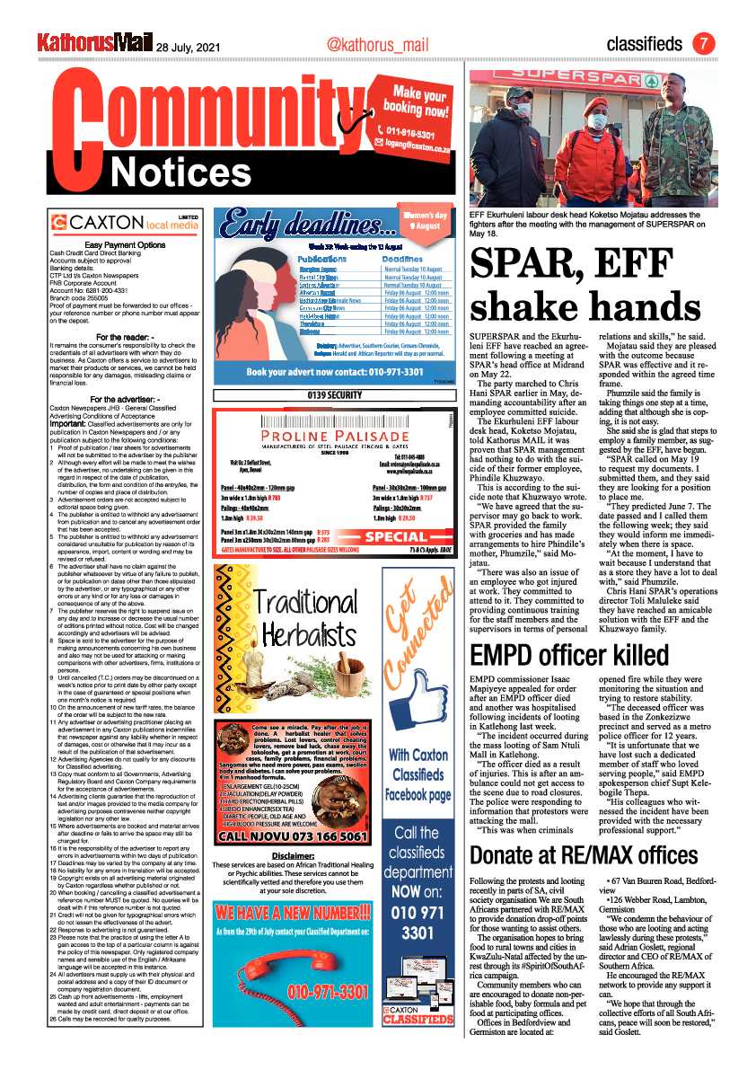 Kathorus Mail 28 July 2021 page 7