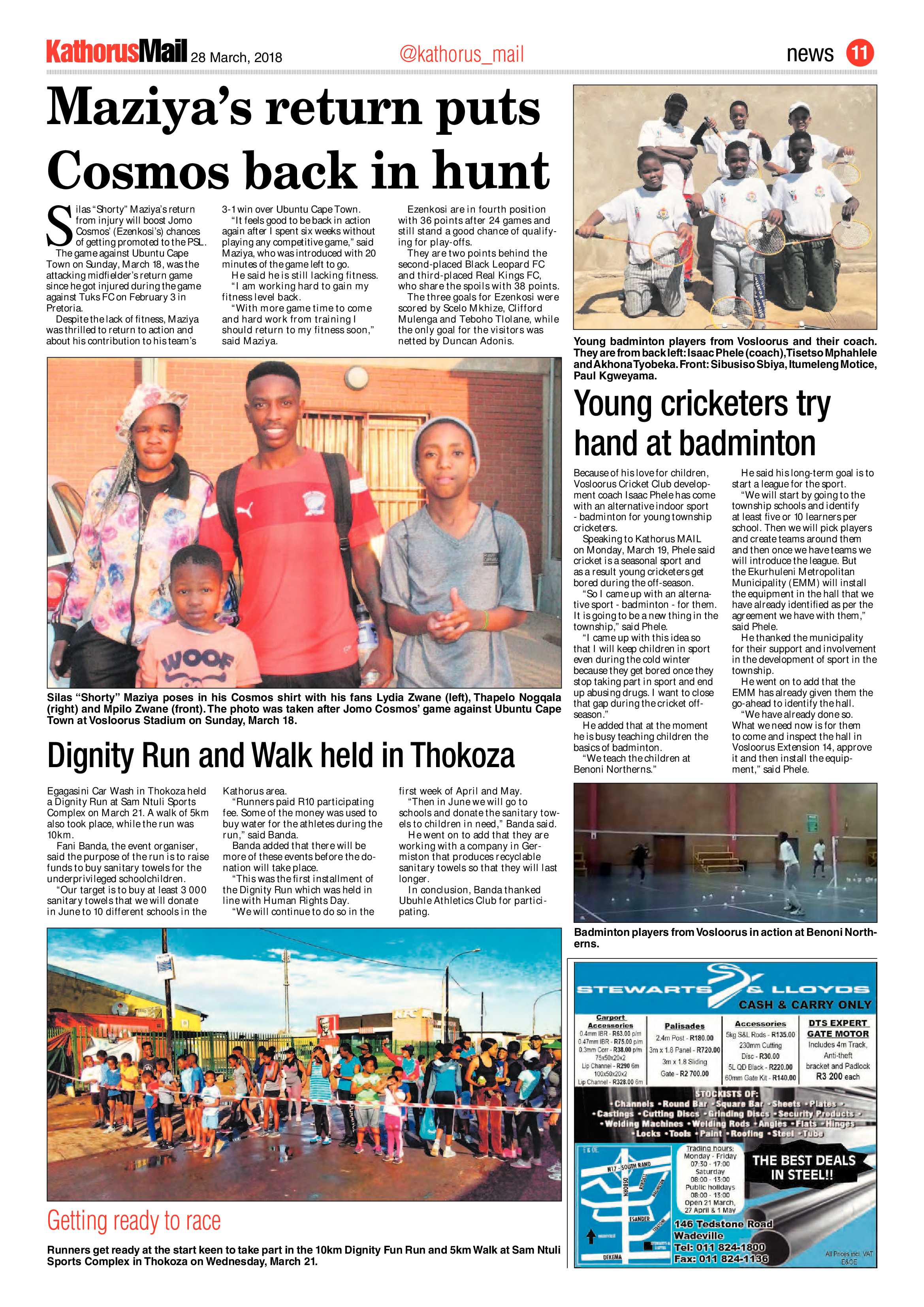 Kathorus Mail 28 March 2018 page 13