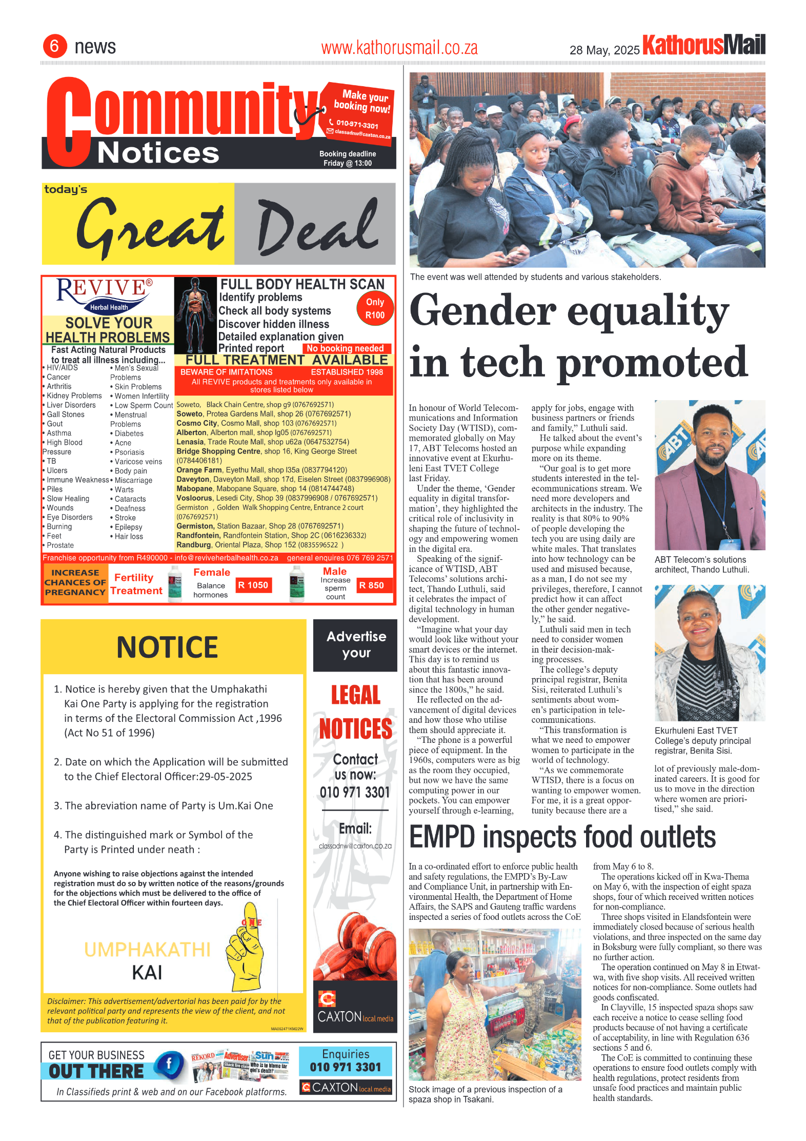 Kathorus Mail 28 May 2025 page 6
