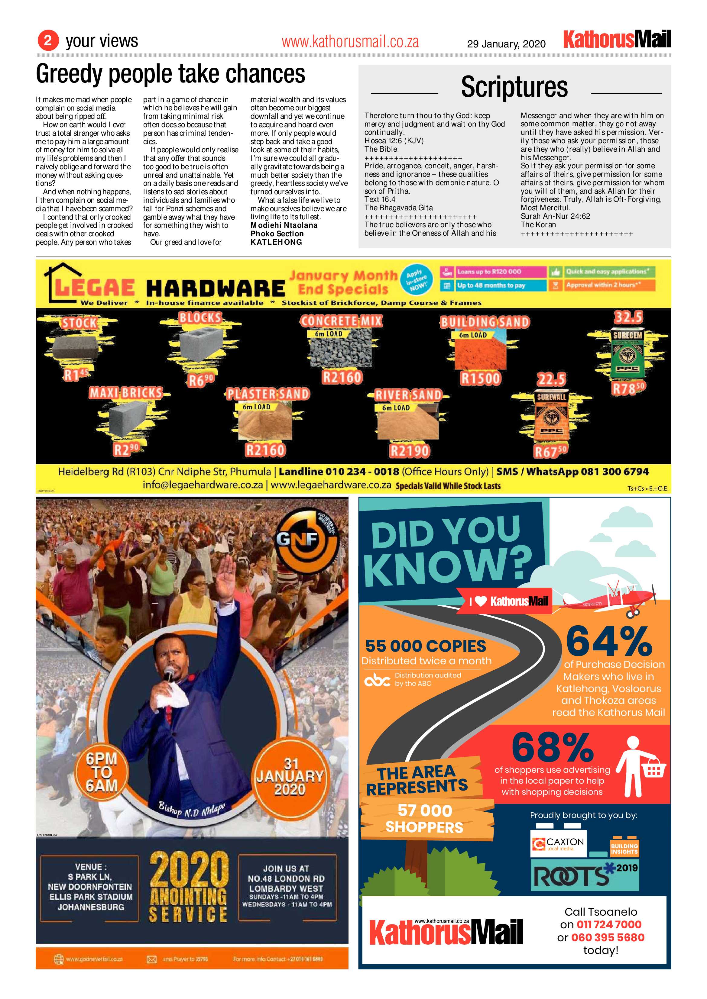 Kathorus Mail 29 January 2020 page 2