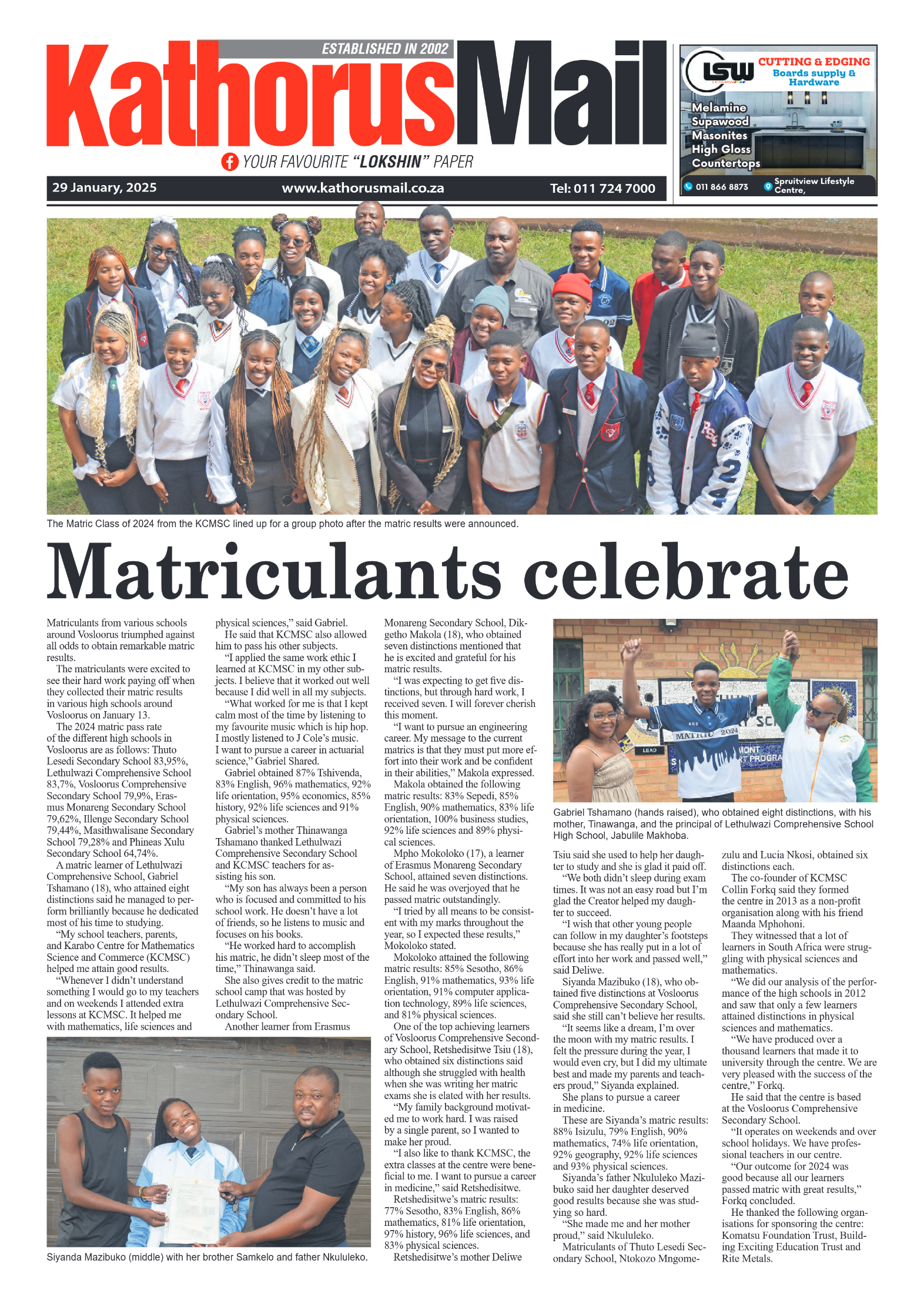 Kathorus Mail 29 January 2024 page 1