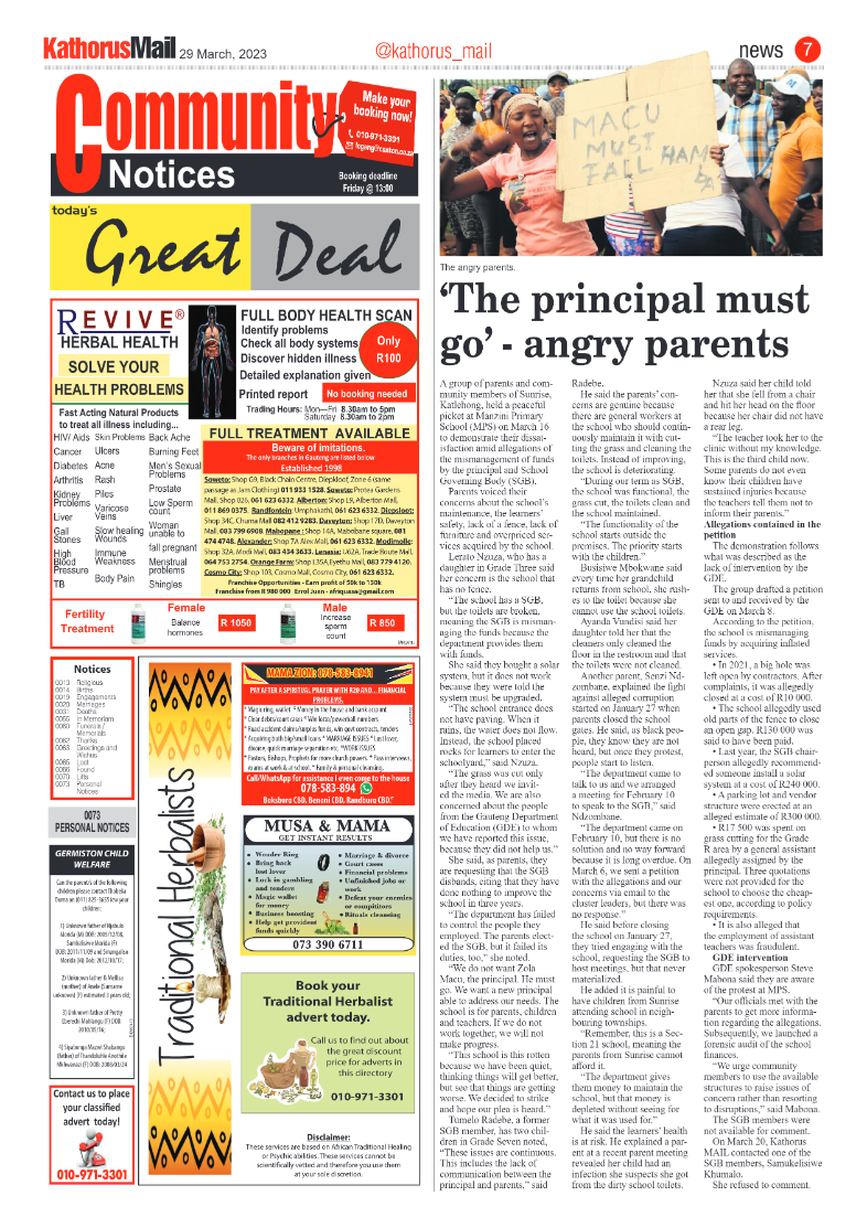 Kathorus Mail 29 March 2023 page 7