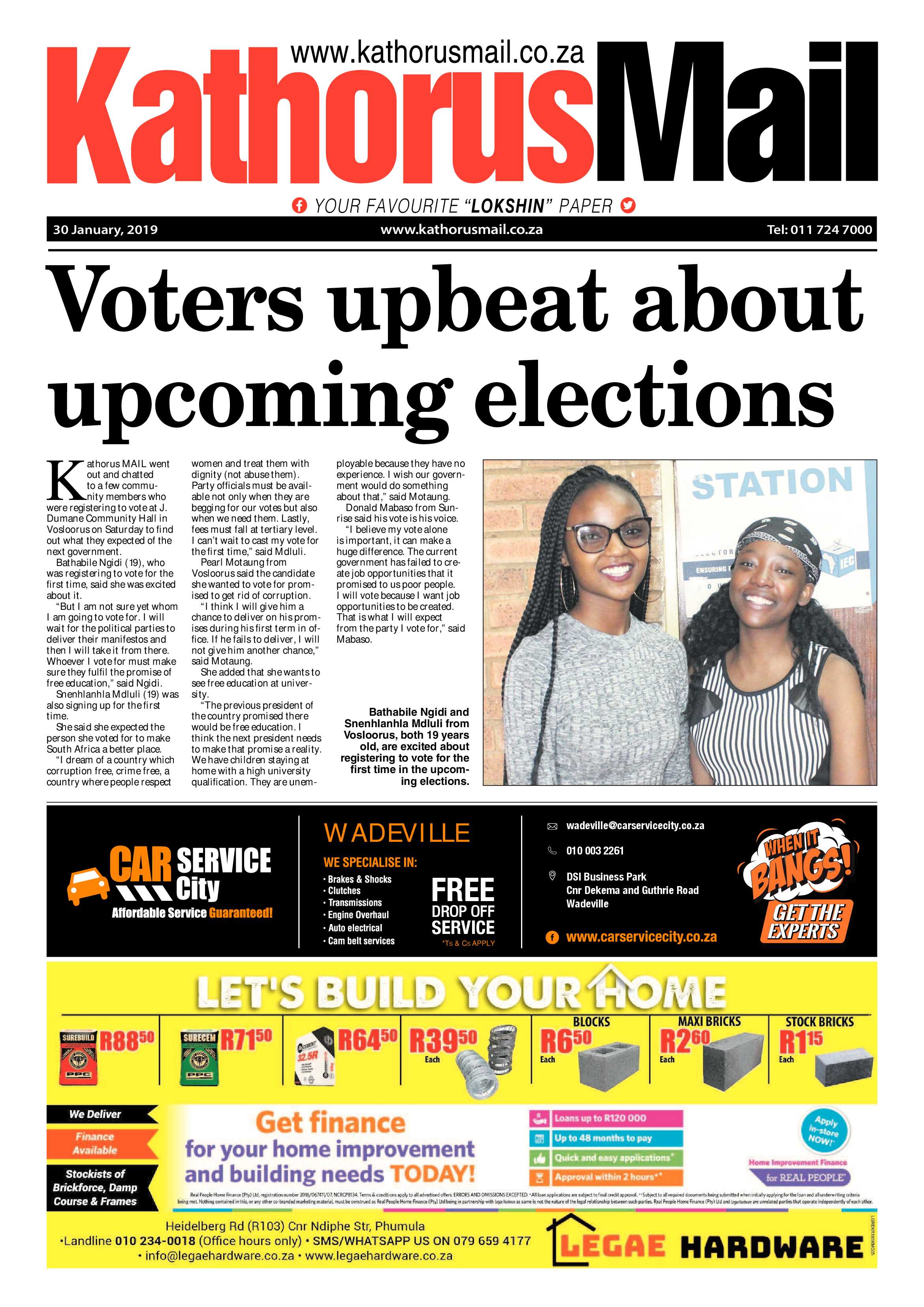 Kathorus Mail 30 January 2019 page 1