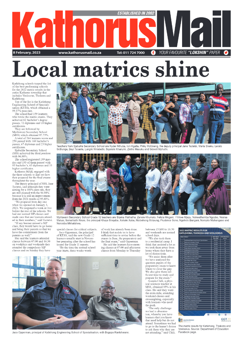 Kathorus Mail 8 February 2023 page 1