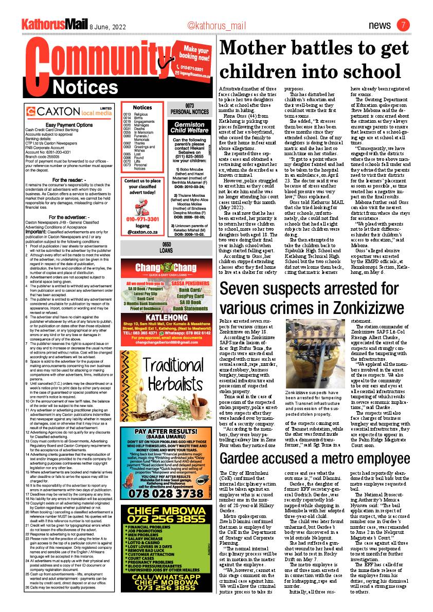 Kathorus Mail 8 June 2022 page 7