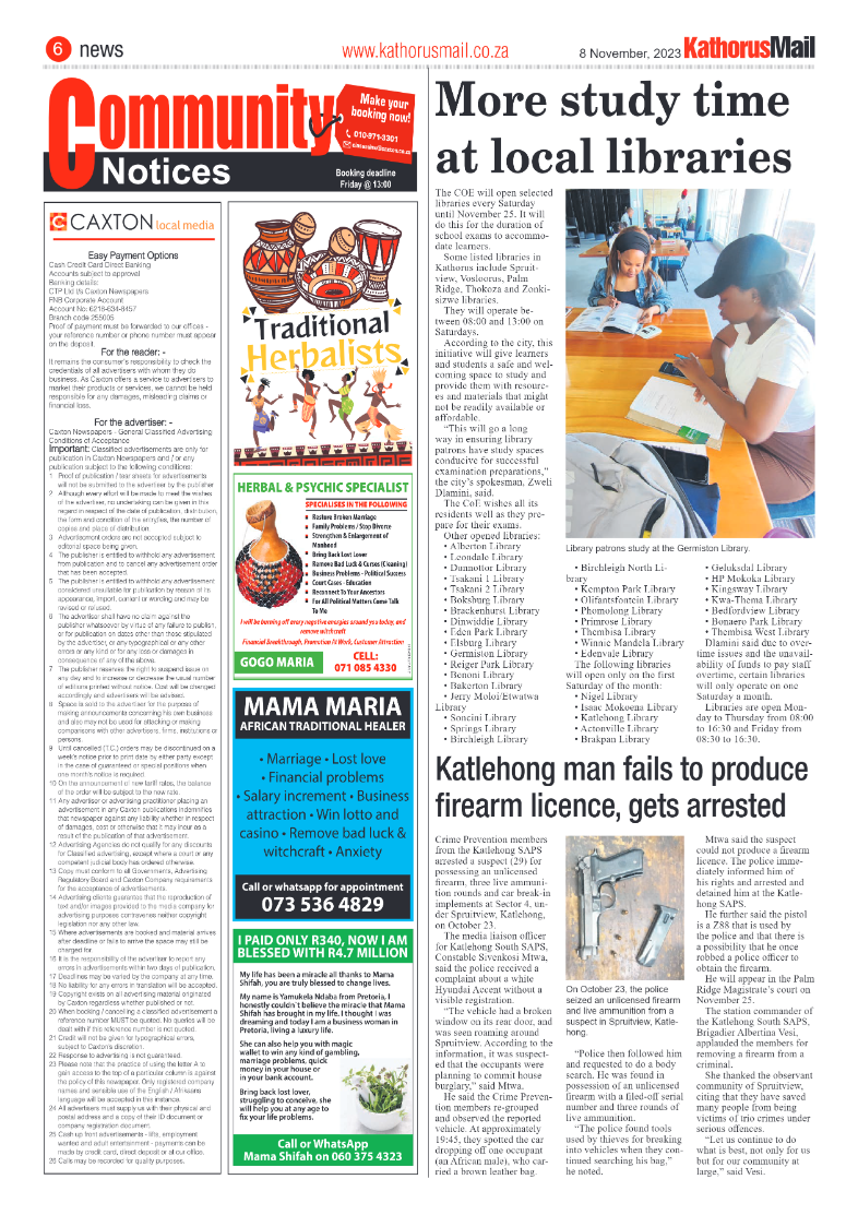 Kathorus Mail 8 November 2023 page 6