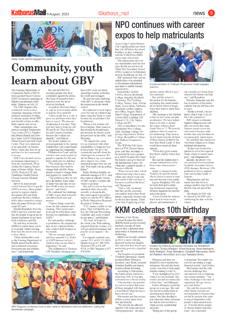 Kathorus Mail 9 August 2023 page 5