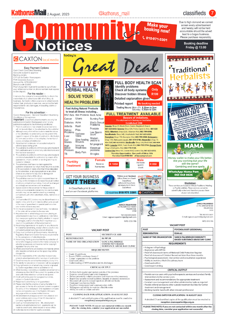 Kathorus Mail 9 August 2023 page 7