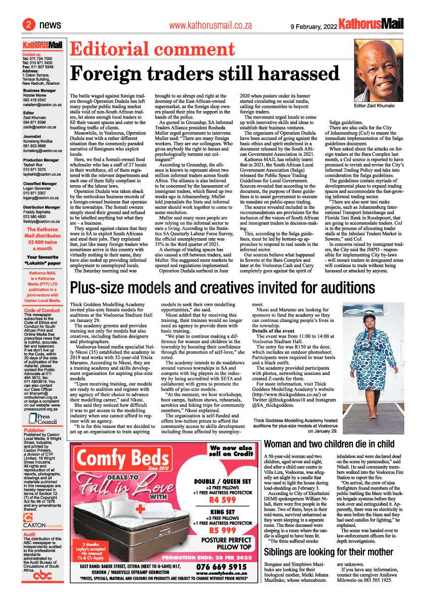 Kathorus Mail 9 February 2022 page 2