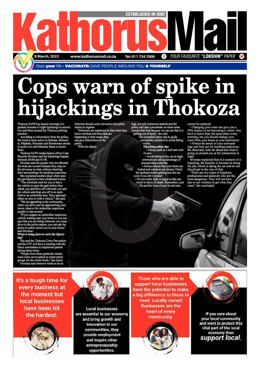 Kathorus Mail 9 March 2022 page 1