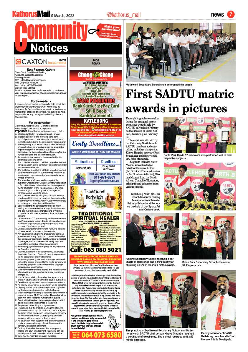 Kathorus Mail 9 March 2022 page 7