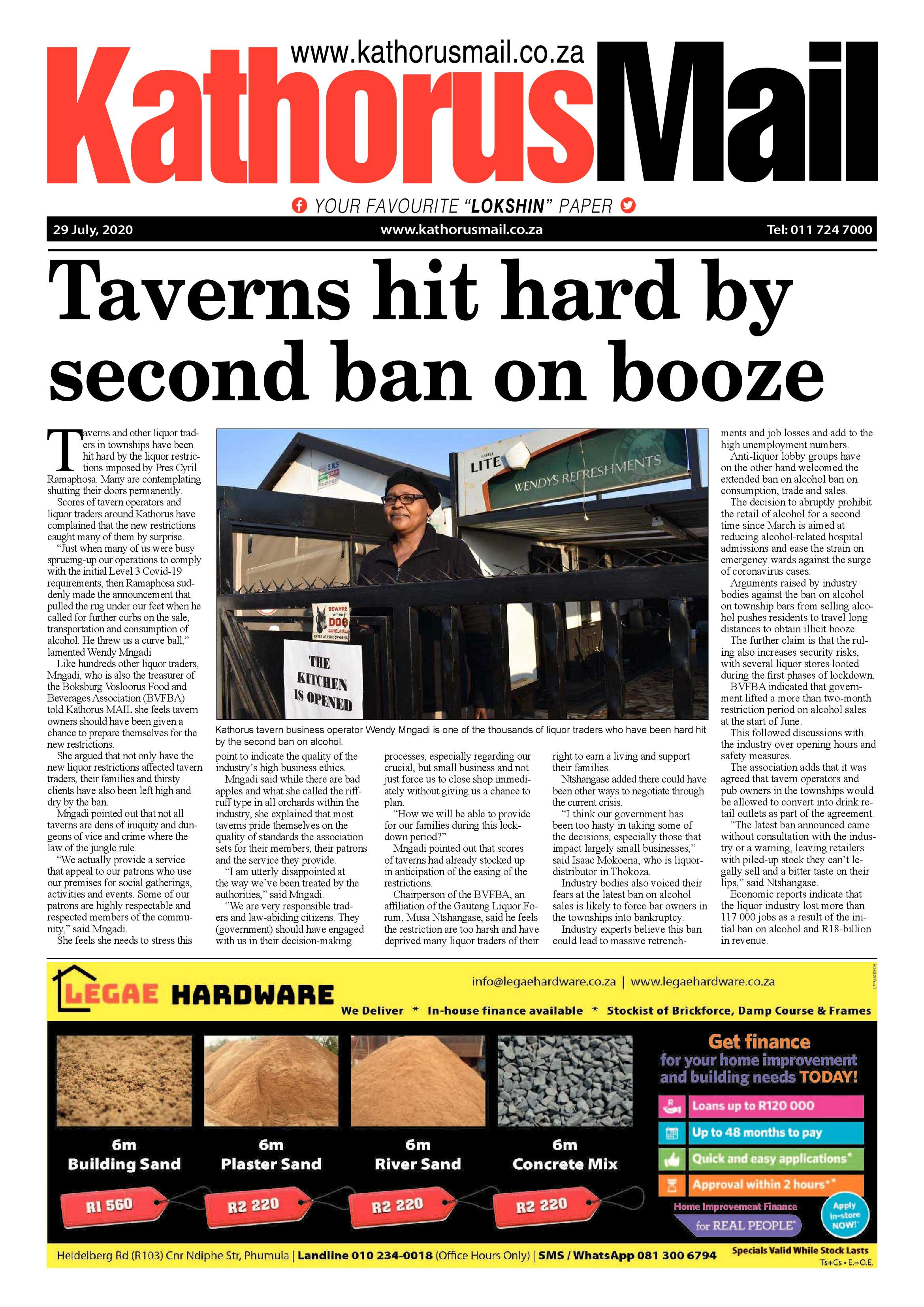 Kathorus Mail 29 July 2020 page 1